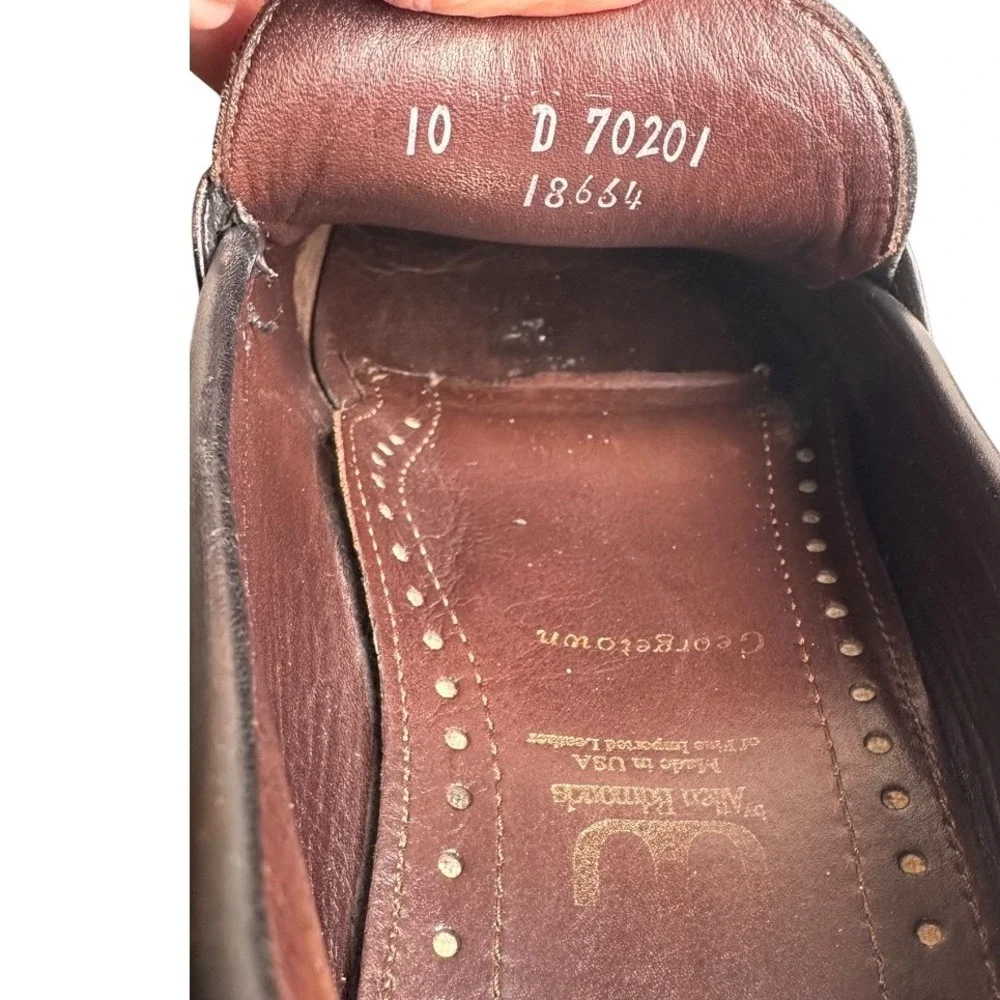 Allen Edmonds‎ Georgetown Black Leather Penny Loafers Mens 10D Made USA